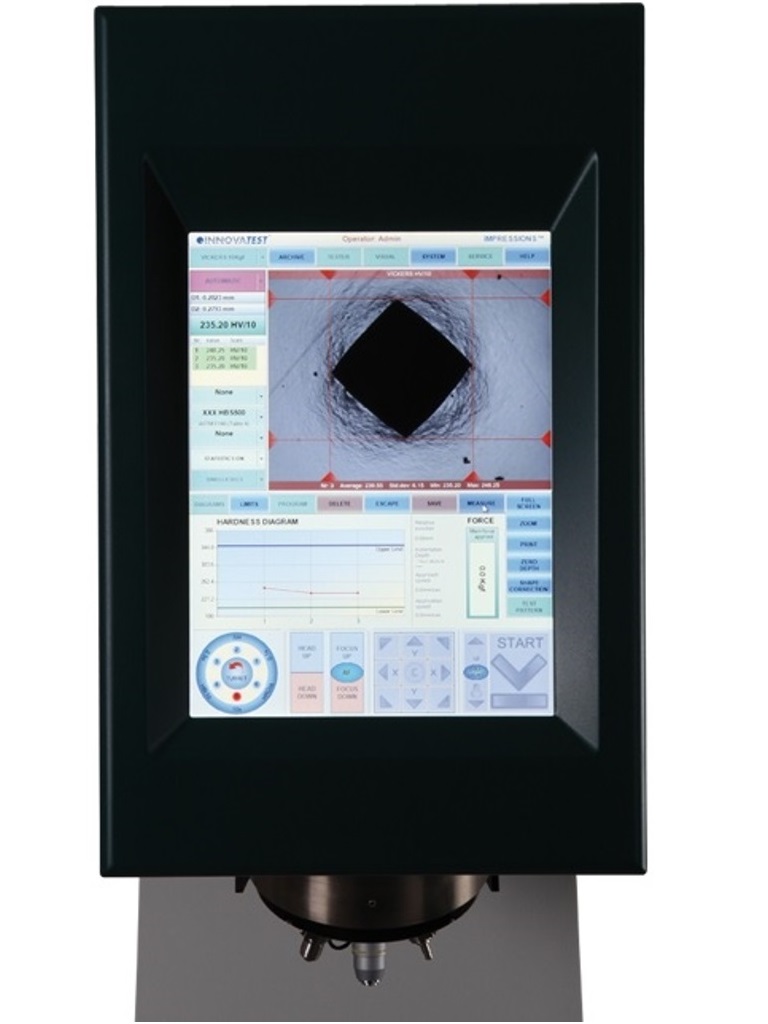Touchscreen-Monitor Vickers-Eindruck